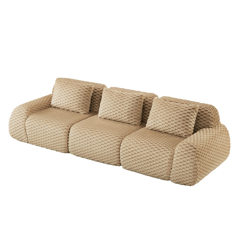 Merax Minimalist Modular Sofa with Flannelette Fabric image number 0