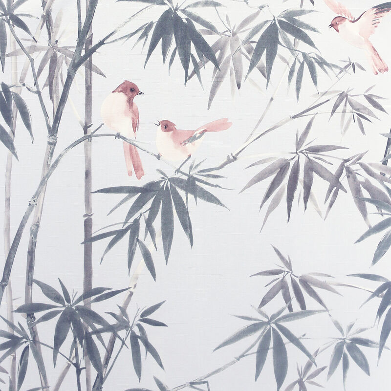 Arisu Grey Birds and Bamboo Wallpaper image number 0