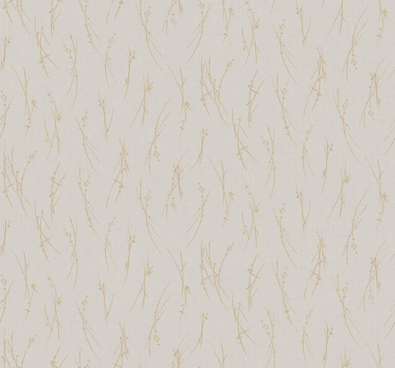 Sprigs Light Grey & Gold Wallpaper