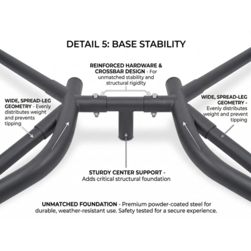 Hivvago Two-Seater Egg Swing Chair with Frame image number 8
