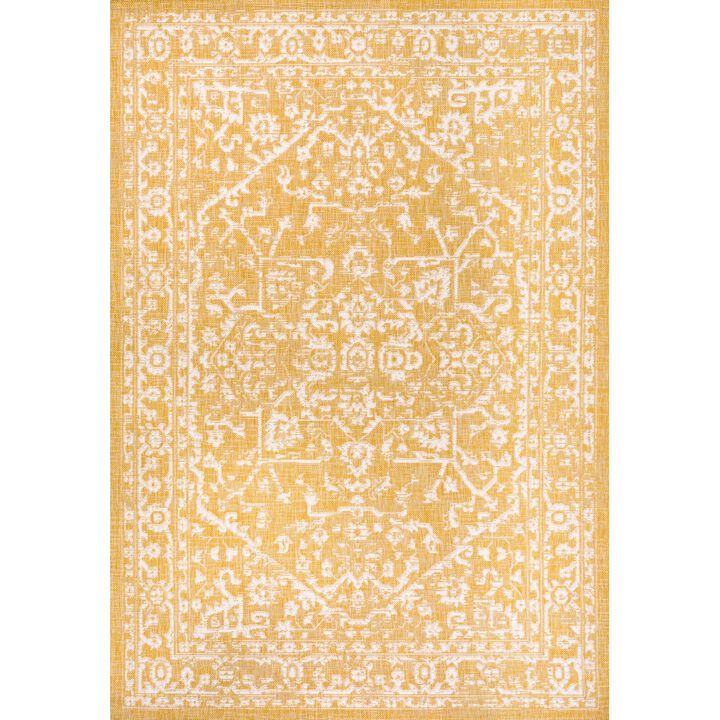 Malta Bohemian Medallion Textured Weave Indoor/Outdoor Area Rug