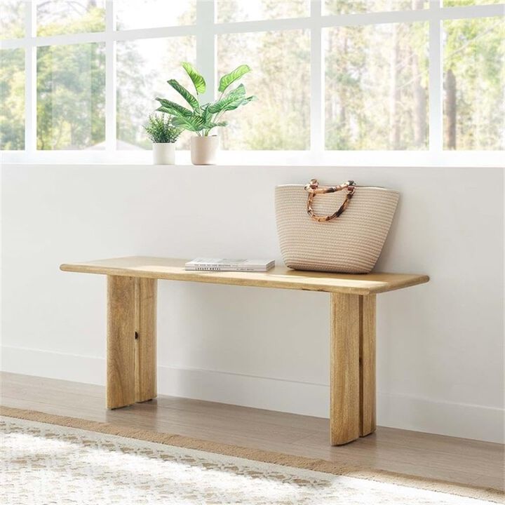 Modway EEI-6343-OAK Amistad 46" Wood Bench, Oak