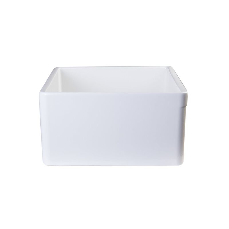 ALFI brand White 26 Contemporary Smooth Apron Fireclay Farmhouse Kitchen Sink