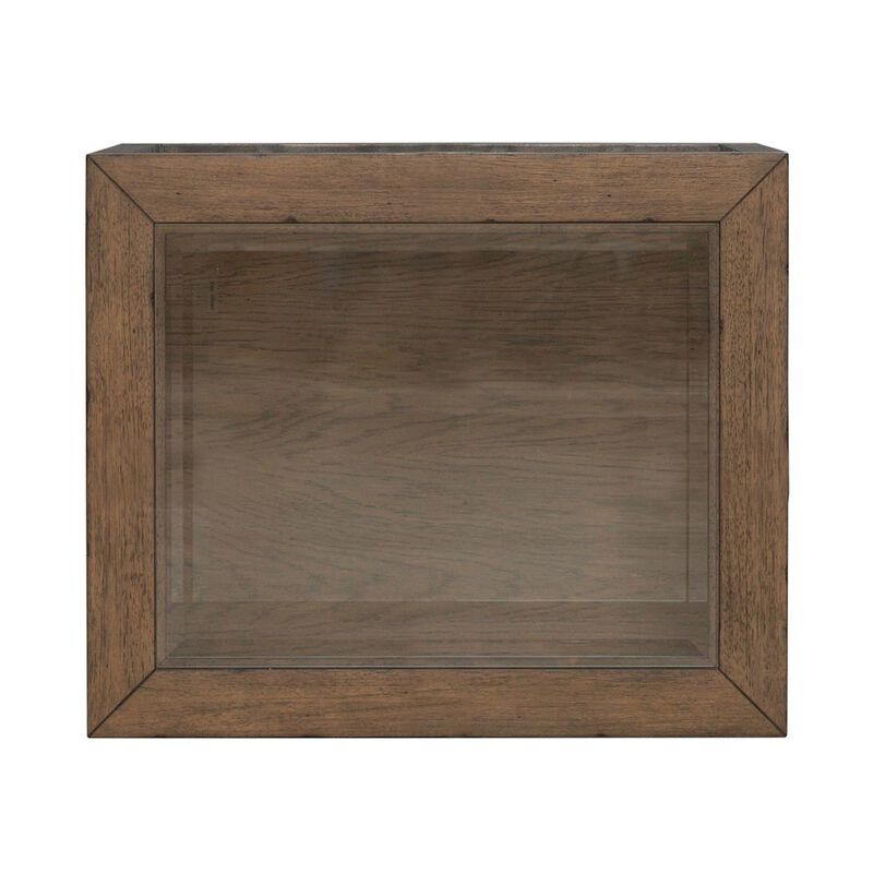 Liberty Furniture Bayhill Trellis End Table for Living Room - Honey w/ Black Metal Accents image number 4