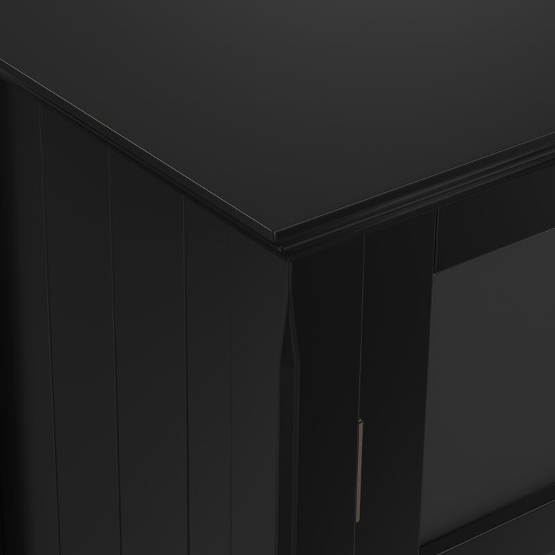 Acadian 39 inch Wide Solid Wood Transitional Storage Cabinet in Black image number 7