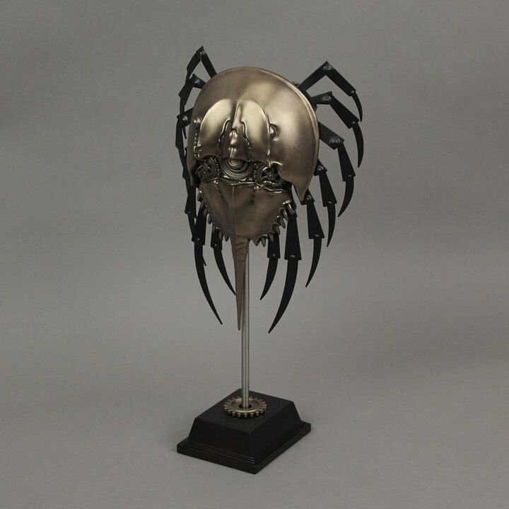 12 Inch Bronze Resin Steampunk Horseshoe Crab Sculpture Decorative Home Decor