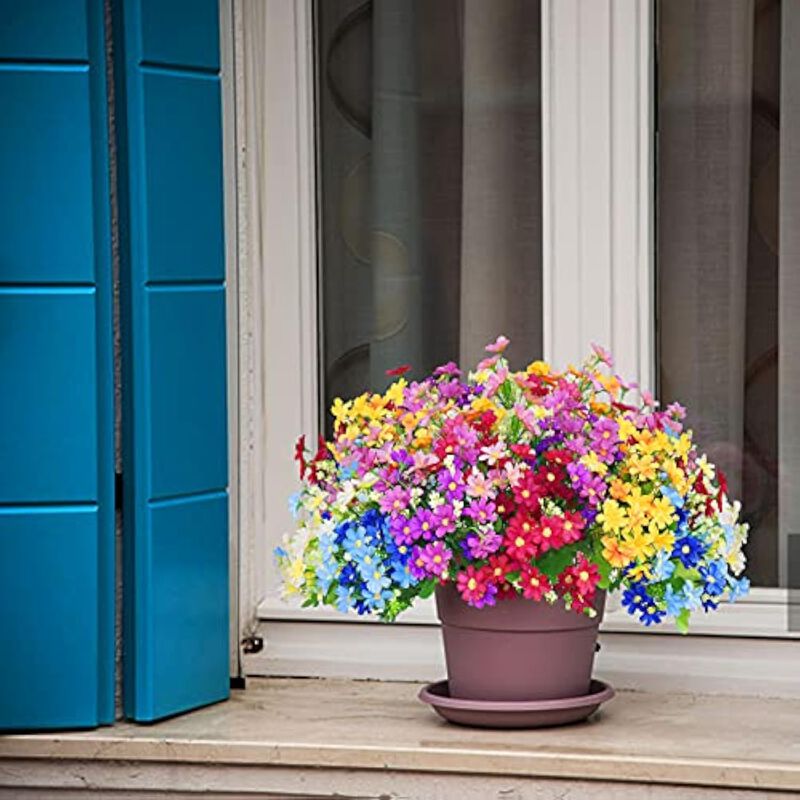 12 Bundle Artificial Hanging Flowers UV Resistant Outdoor Garden Porch Decor image number 3