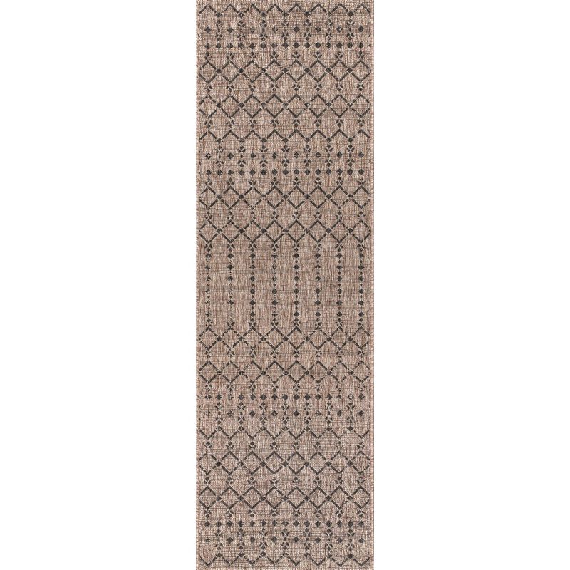 Ourika Moroccan Geometric Textured Weave Indoor/Outdoor Area Rug