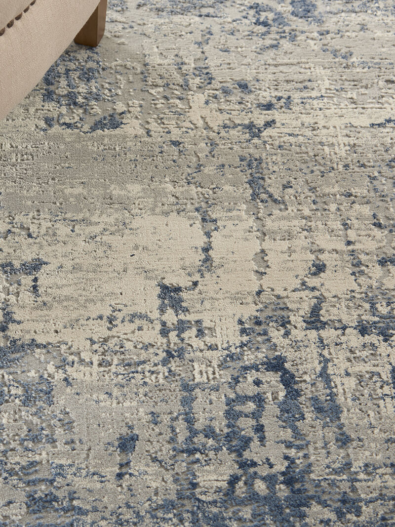 Rustic Textures RUS10 Ivory/Blue 3'11" x 5'11" Rug