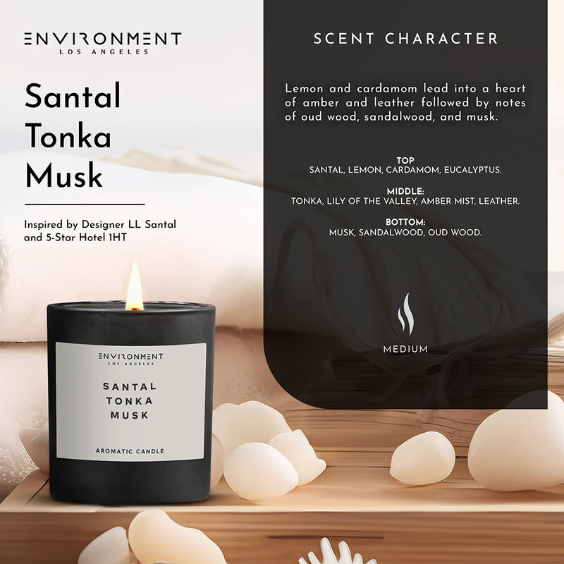 ENVIRONMENT 8oz Candle Inspired by Le Labo Santal® and 1 Hotel®- Santal | Tonka | Musk