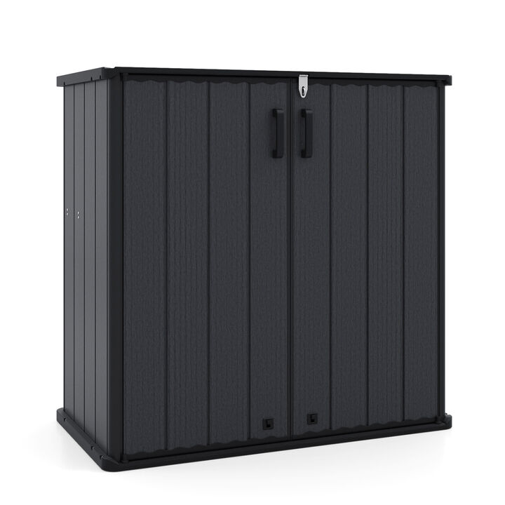Outdoor 23.5 Cu.ft All Weather Storage Box with Floor and Lockable Door for Patio Organization