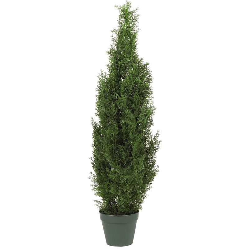Hivvago 4 Feet Cedar Tree Silk Tree (In-door/Out-door)