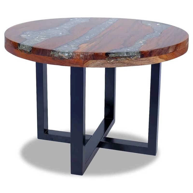 vidaXL Coffee Table Teak Resin 23.6, 243466