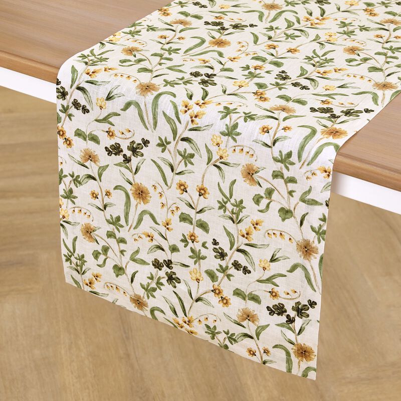 Linen Table Runner - Fall Botanical image number 1