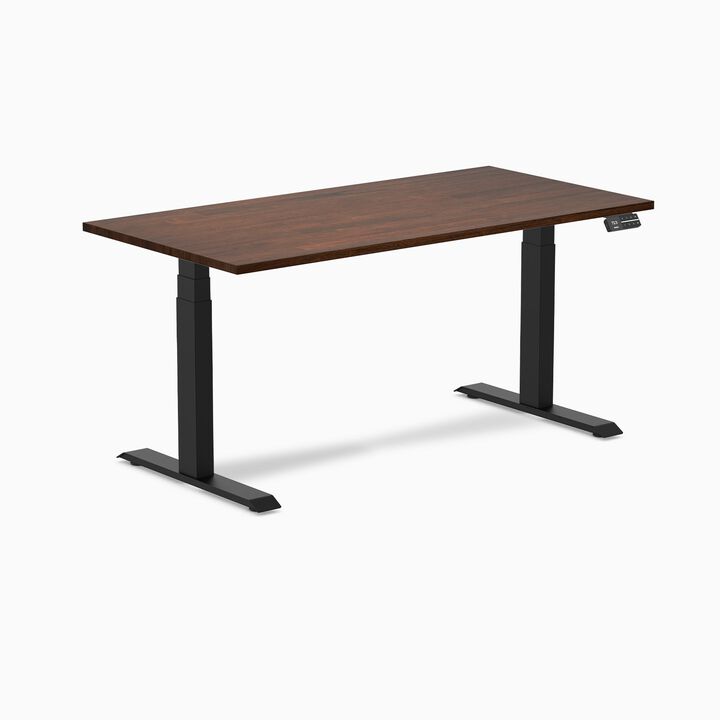 Desky Dual Rubberwood Sit Stand Desk
