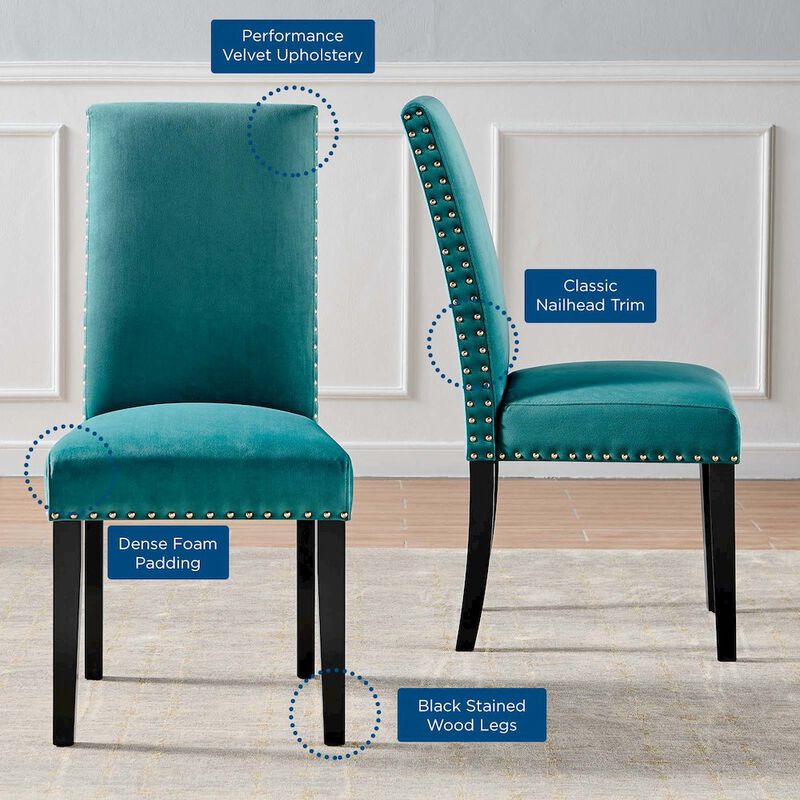Parcel Performance Velvet Dining Side Chairs Set of 2 image number 8