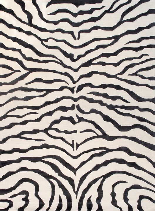 Pasargad Home Edgy Hand-Tufted Ivory Transitional Area Rug