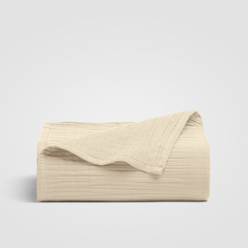 Dune Crinkled Comfort Flat Sheet (Sandstone) image number 0