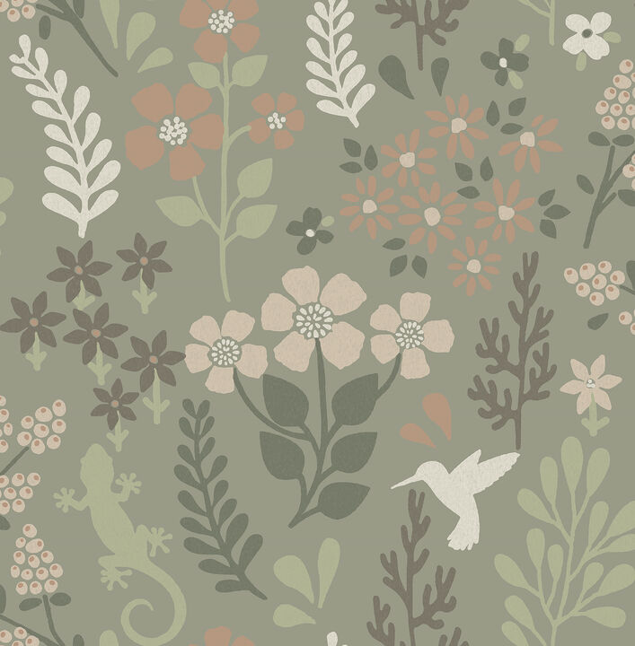 Karina Green Meadow Wallpaper (Set of 2)