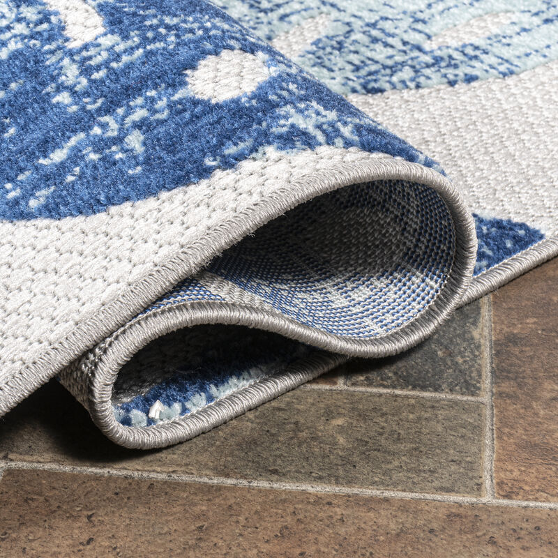 Monstera Tropical Leaf High-Low Indoor/Outdoor Area Rug