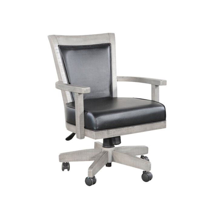 Starlight Canyon Home Solid Wood Game Chair with Casters, Cushion Seat for Poker Table Chairs