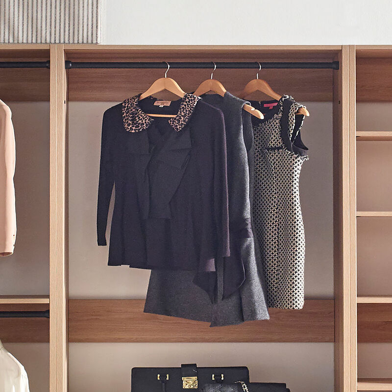 Prosper Oak Freestanding Walk in Wood Closet System