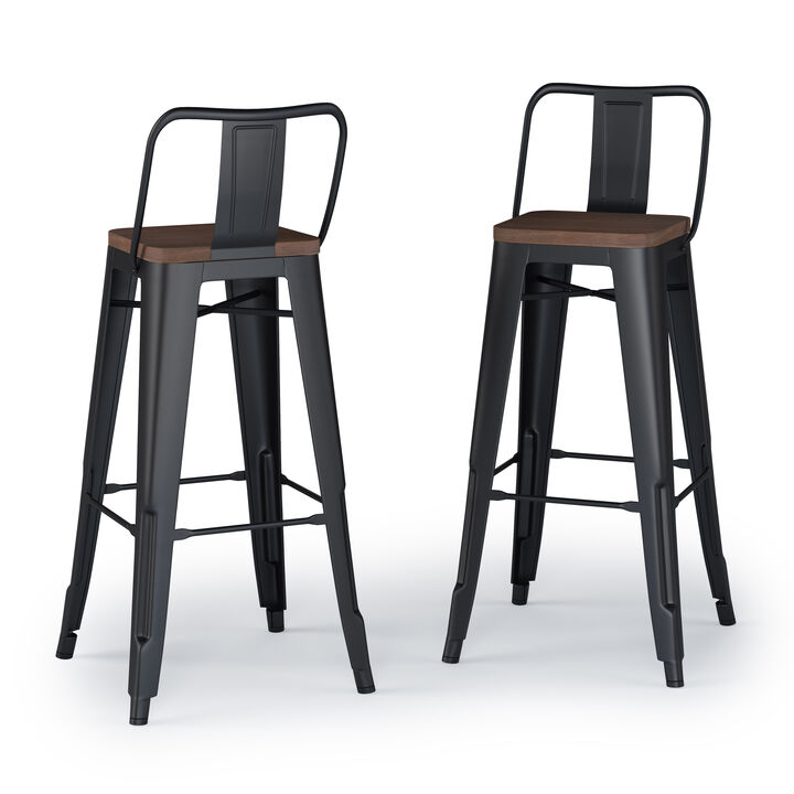 Rayne 30 inch Metal / Wood Bar Stool (Set of 2)