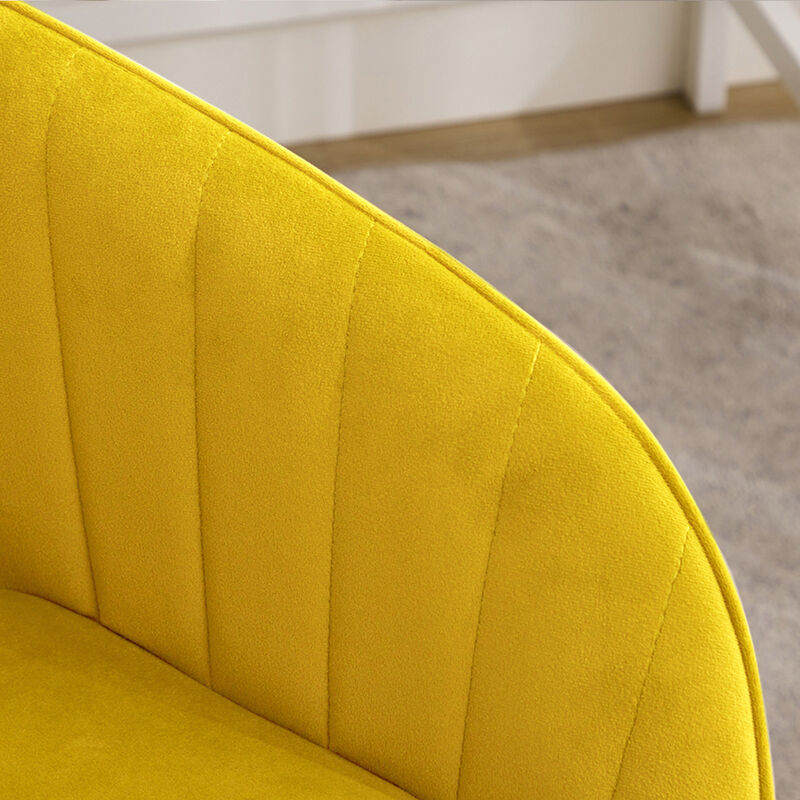 GOODSILO Adjustable Ergonomic Swivel Chair with Memory Foam Cushion and Golden Base image number 9