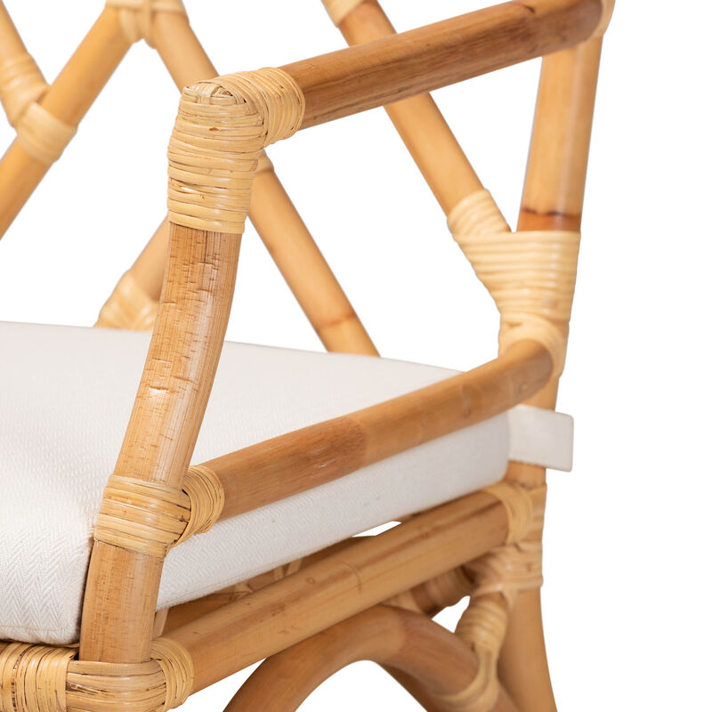 Baxton Studio Delta Modern and Contemporary Natural Finished Rattan Dining Chair