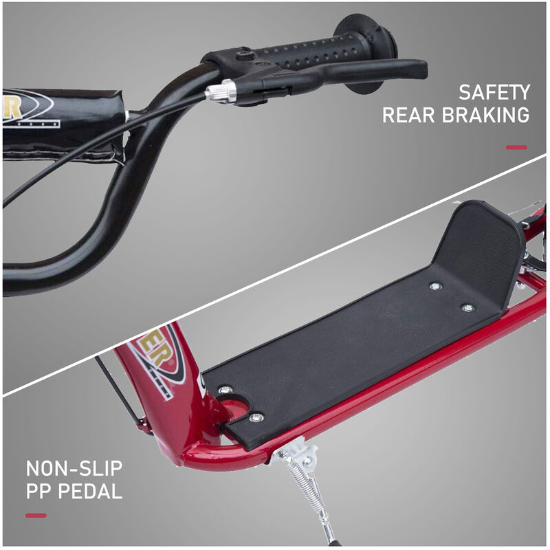 BreeBe Kick Scooter with Adjustable Height Handlebar, Non-slip Footplate, Big Wheels, Rear Brake image number 5