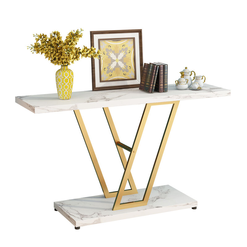 Industrial Hallway Table for Entryway Stylish Console Table with Storage for Home Organization