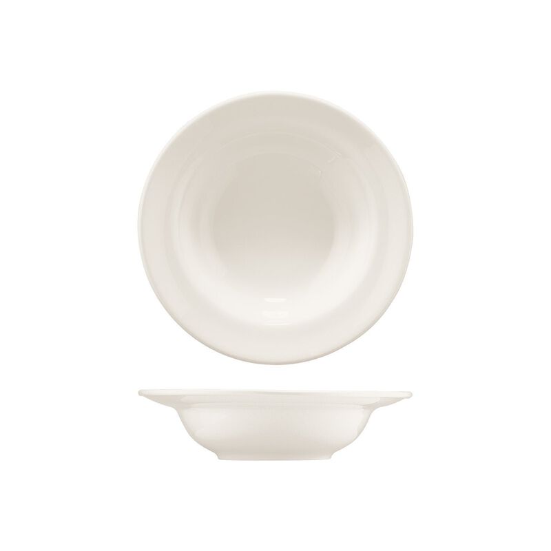 Banquet dia.10.25" h:2.5" 25 oz. Round Warm White Vitrified Bowl (Set of 2) image number 4