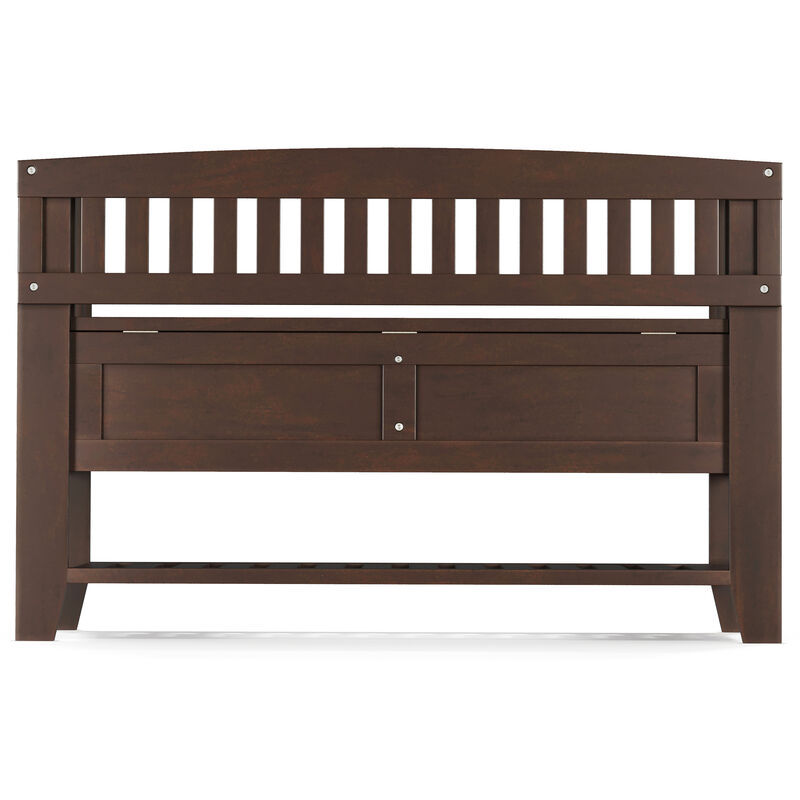Simpli Home Acadian Entryway Storage Bench with Shelf image number 5