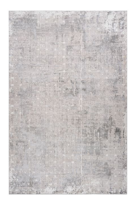 HomeRoots Abstract Distressed Area Rug