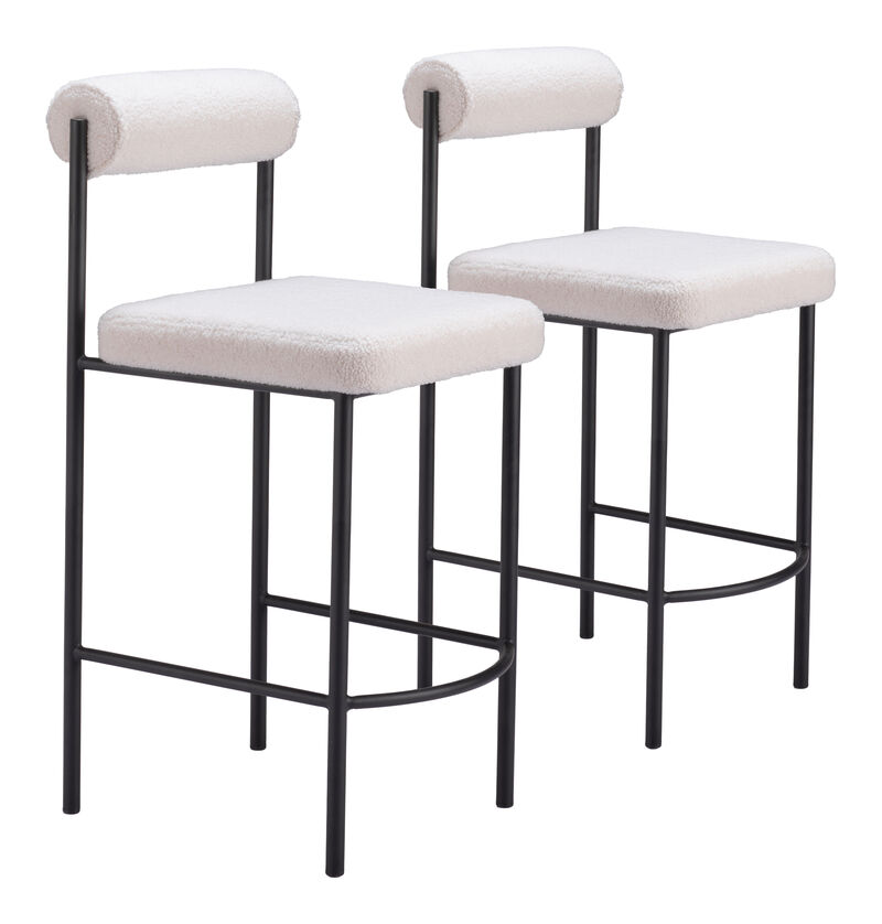 Livorno Counter Stool (Set of 2) Ivory image number 8