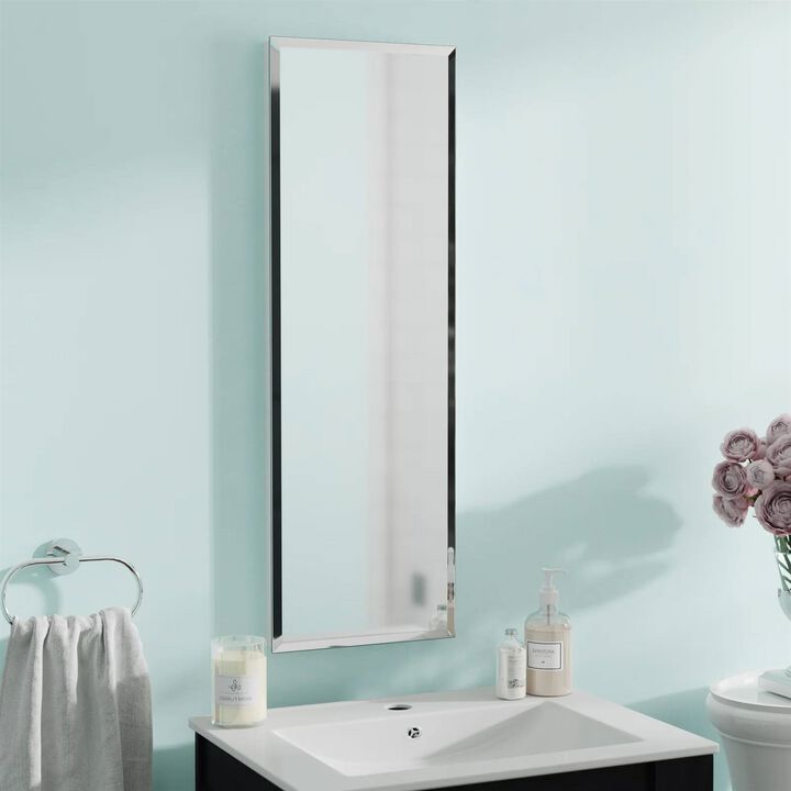 Hivvago Narrow Bathroom Medicine Cabinet Frameless Mirror 12 x 36 inch