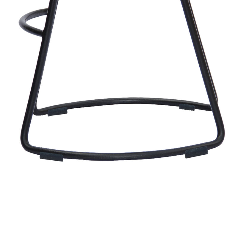 Ela Mango Wood Bar Stool, Saddle Seat, Iron Frame image number 3