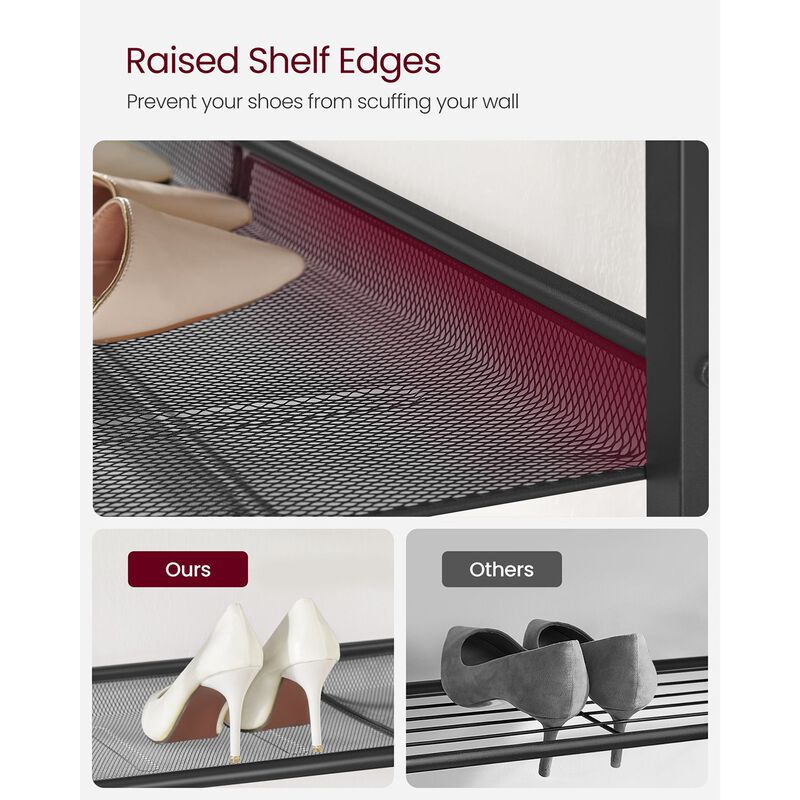 4-Tier Shoe Rack for Compact Storage and Easy Organization