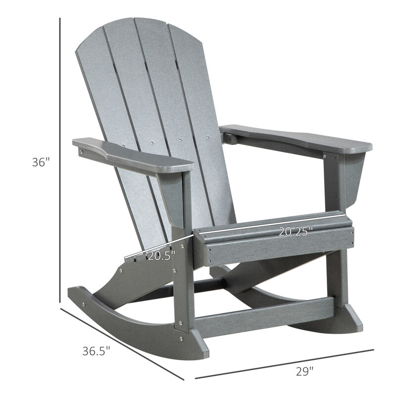 Hivvago Garden and Patio Adirondack Rocking Chair image number 2