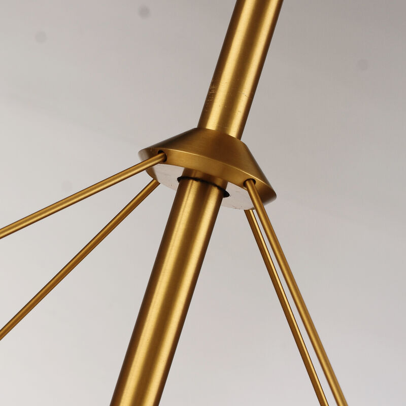 30 in. Plated Brass Integrated LED Dimmable Wheel Ceiling Fan with Light and Remote