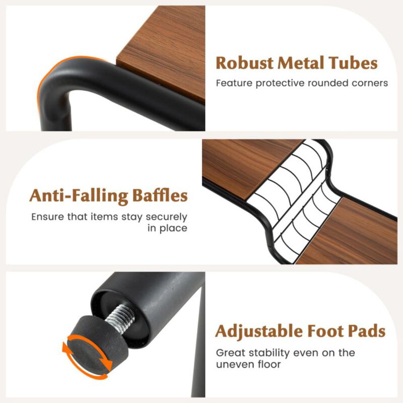 Hivvago Console Table with Storage Shelf and Metal Frame for Living Room