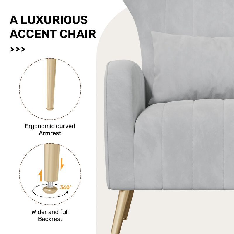 Modern Accent Chair Armchair for Living Room Bedroom Single Sofa Lounge Seating image number 3