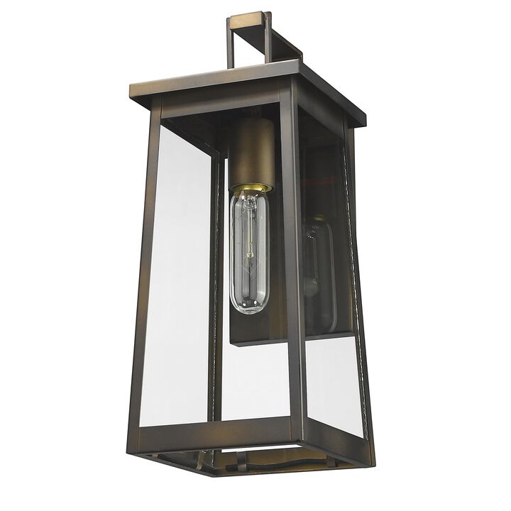 Homezia Burnished Bronze Contempo Elongated Outdoor Wall Light