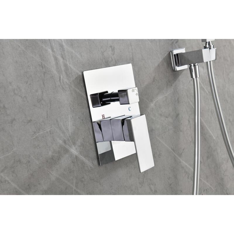 Luxury Wall-Mounted Rain Mixer Shower Set