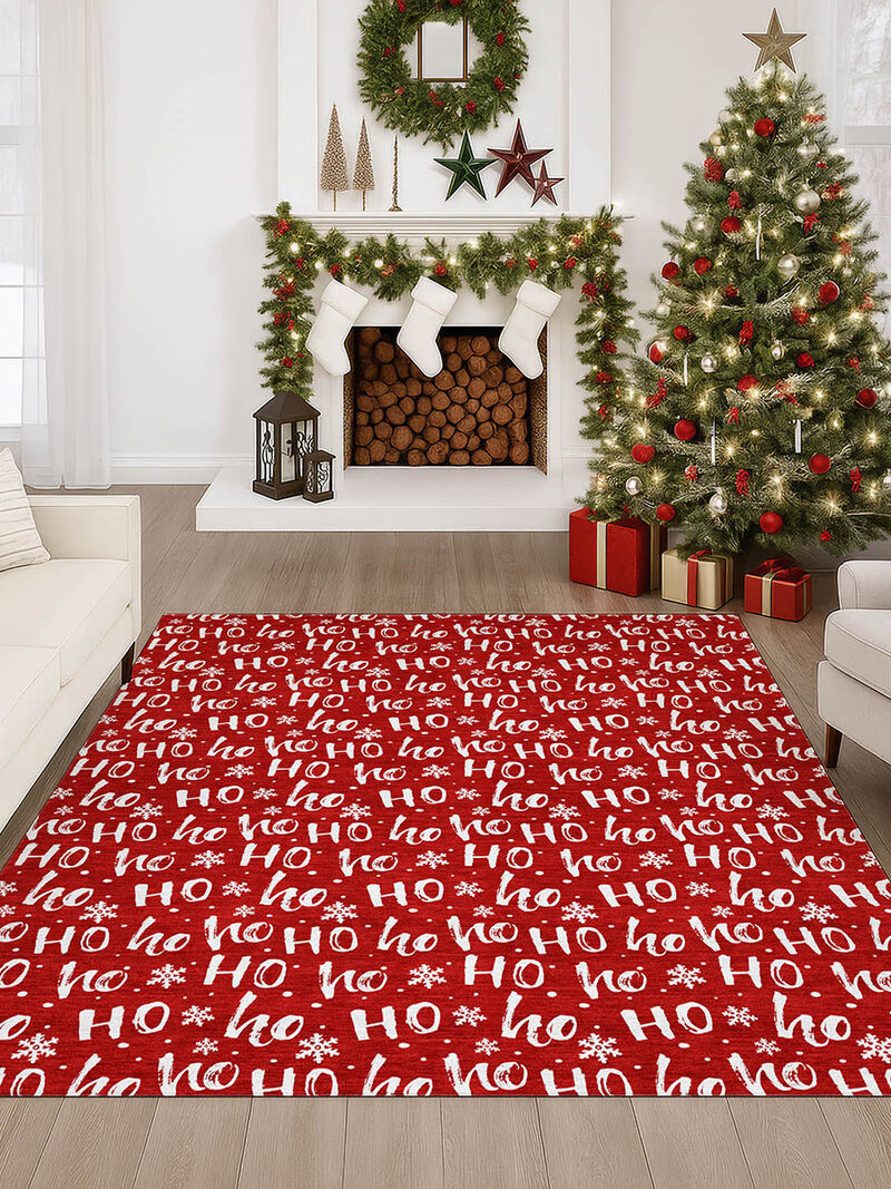 Merry & Bright MY22 Red 8' x 10' Rug