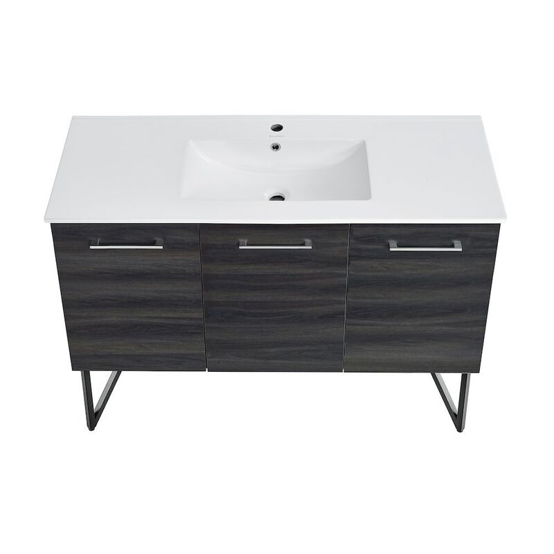 Annecy 48" Freestanding Bathroom Vanity in Black Walnut with Sink Top image number 8