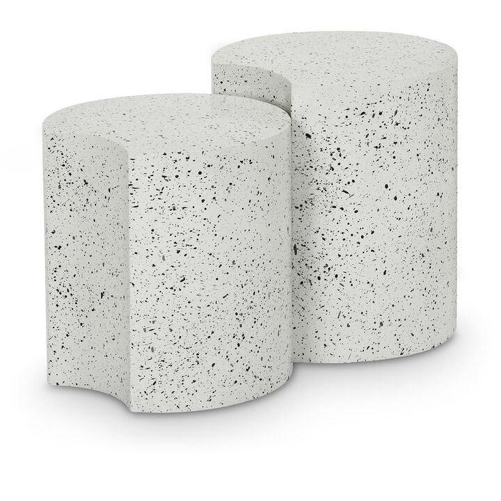 Meridian Furniture Dimple White End Table