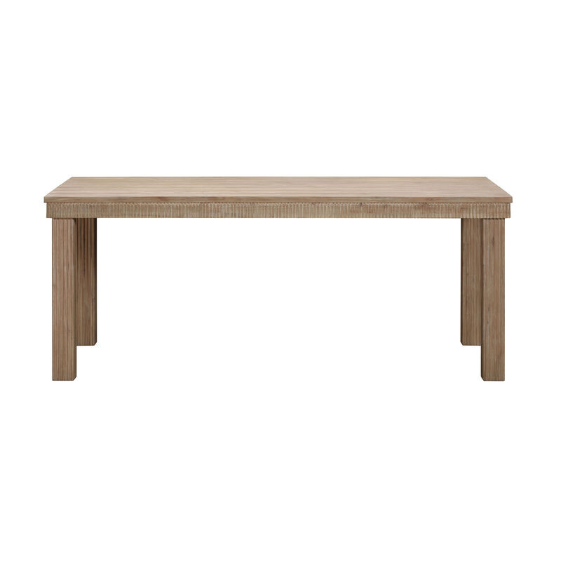 Cassie Natural Outdoor 75" Rectangular Dining Table