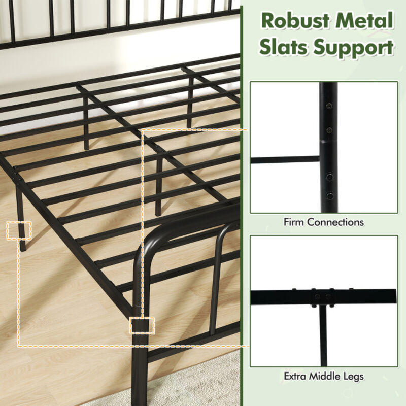 Heavy Duty Metal Bed Frame with Headboard and Footboard image number 7