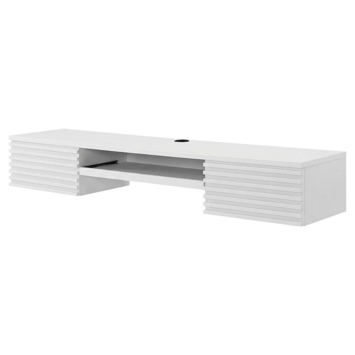Wall Mount Wood Office Desk in Modern Design for Computer Workstations